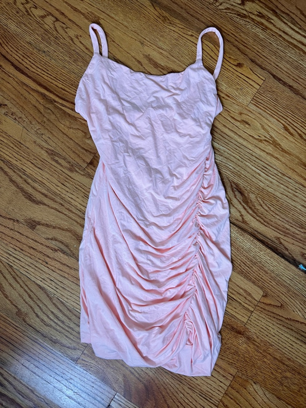Lovers + Friends Pink Ruched Slip Dress